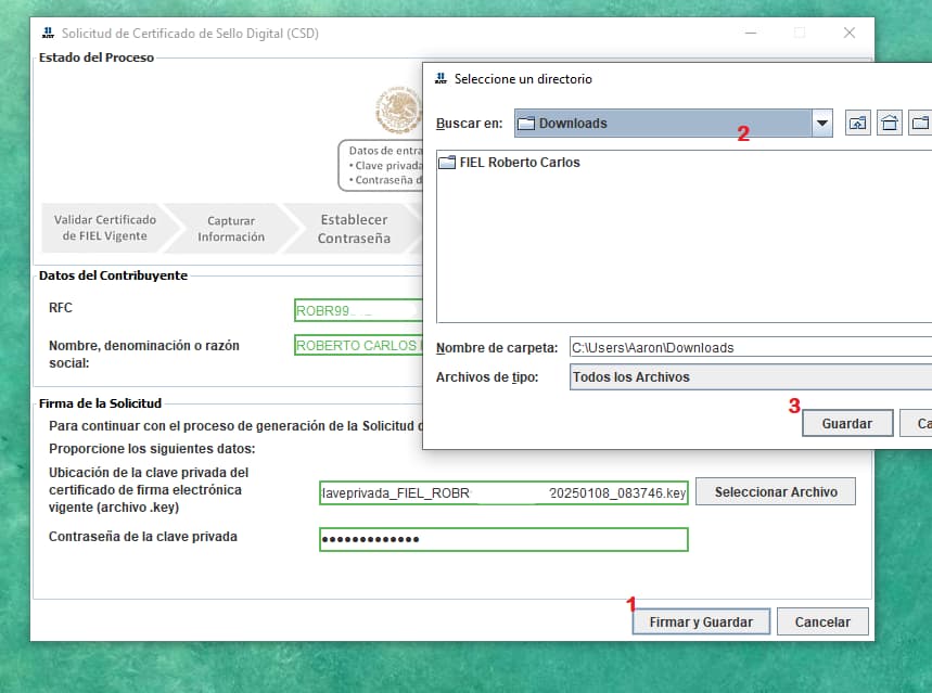 Descarga certifica