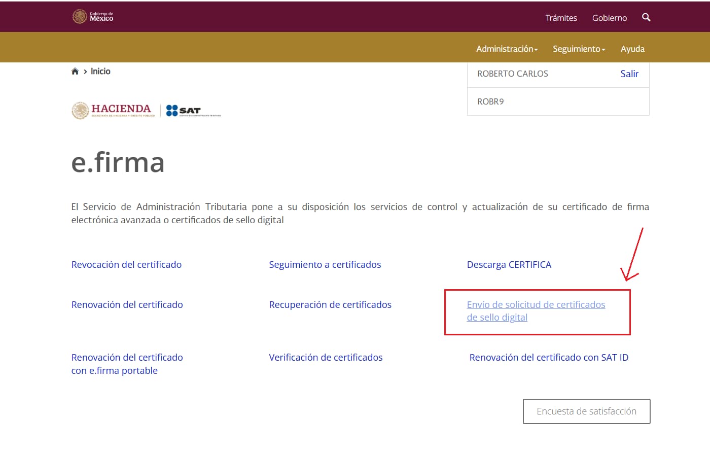 Descarga certifica