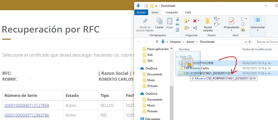 Descarga certifica