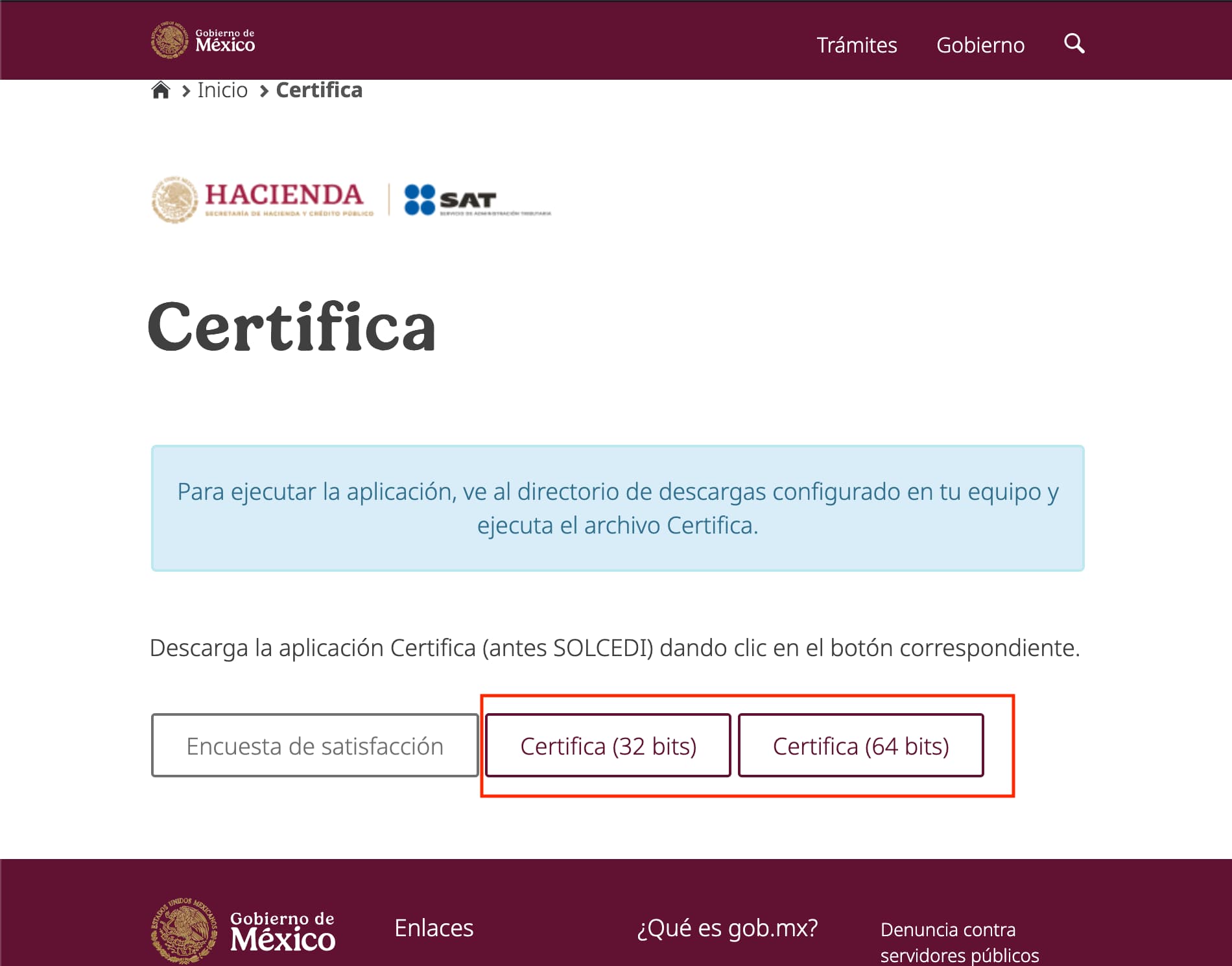 Descarga certifica